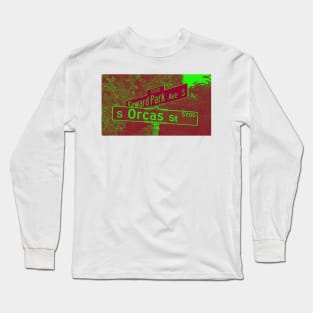 Seward Park Avenue & Orcas Street, Seattle, Washington by Mistah Wilson Long Sleeve T-Shirt